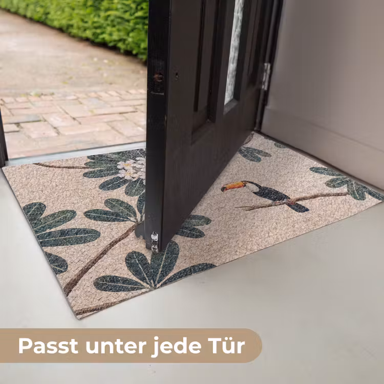 Vogel - Mozaïek - Tropisch - Natuur - Kleurrijk Deurmat klein -USP_DE