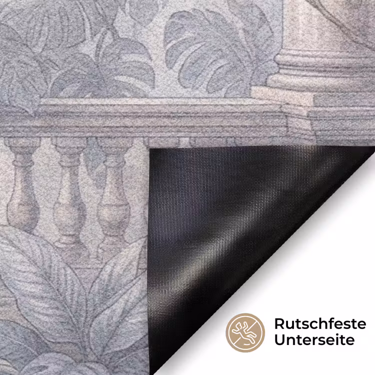 Vogel - Pauw - Architectuur - Klassiek - Groen Deurmat klein -antislip_DE