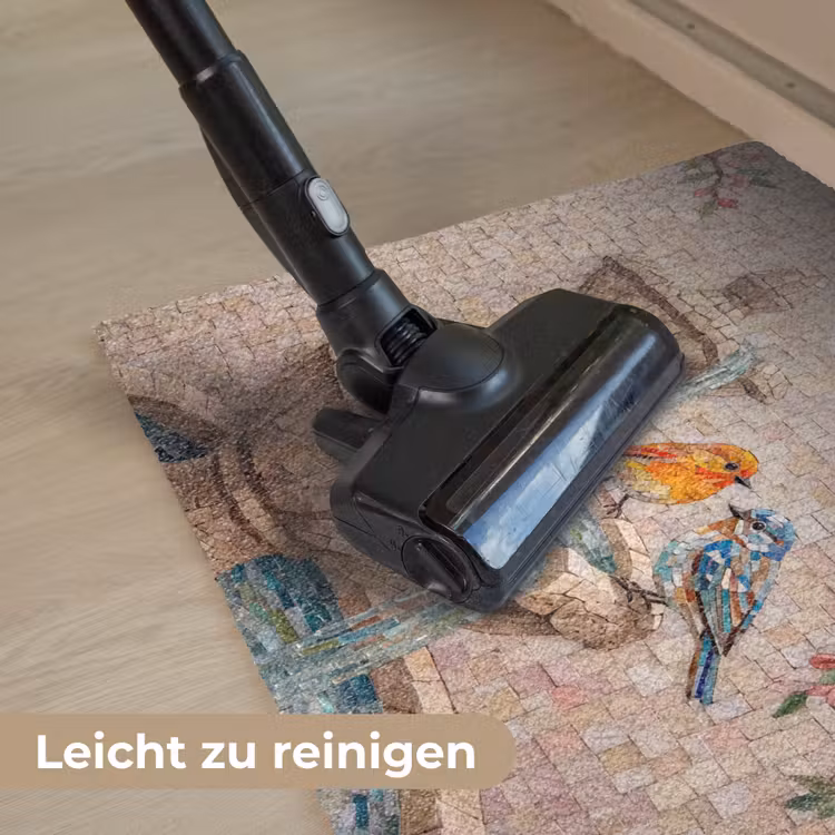 Vogel - fontein - mozaiek - kleurrijk - dieren Deurmat klein -reinigen_DE