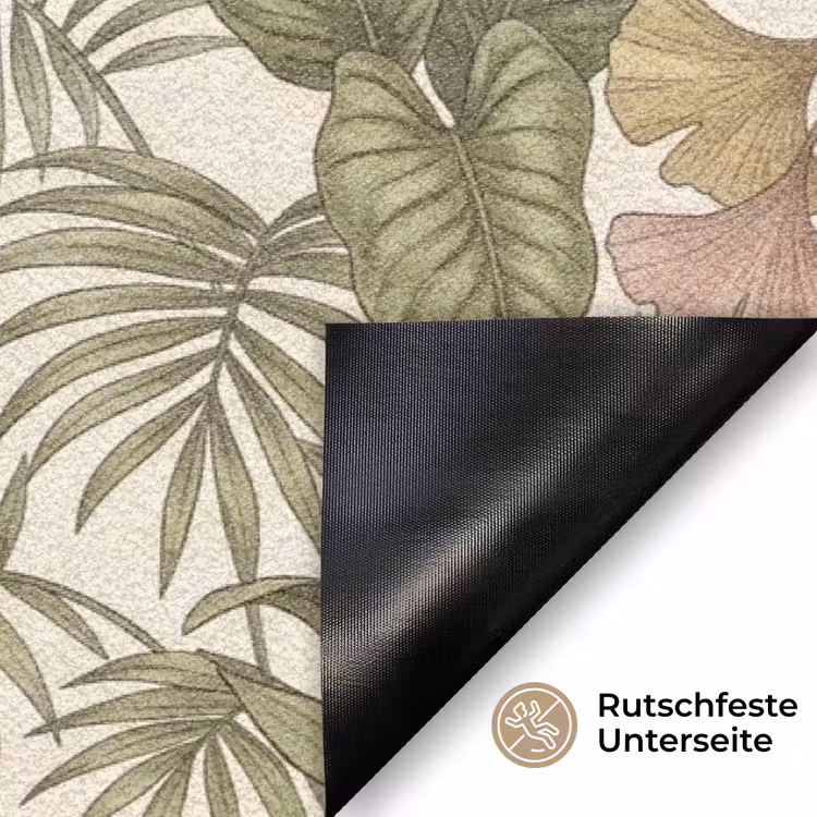 Vogels - Tropisch - Botanisch - Roze Deurmat klein -antislip_DE