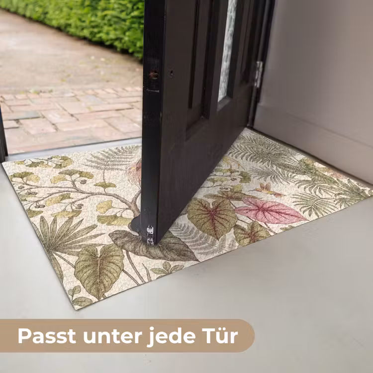 Vogels - Tropisch - Botanisch - Roze Deurmat klein -USP_DE