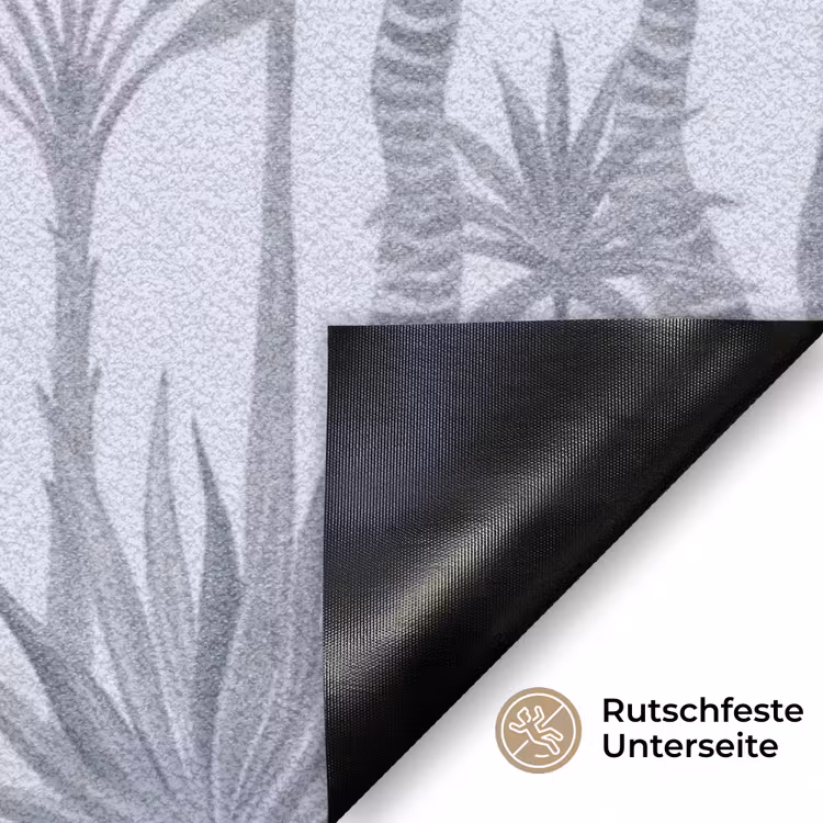 Vogel - Tropisch - Illustratie - Blauwgrijs - Natuur Deurmat klein -antislip_DE