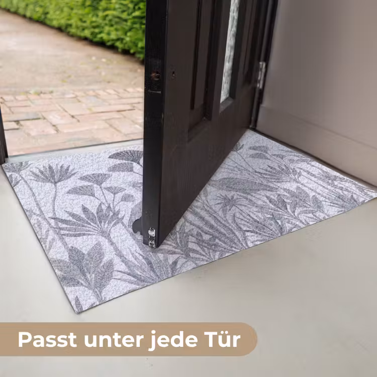 Vogel - Tropisch - Illustratie - Blauwgrijs - Natuur Deurmat klein -USP_DE