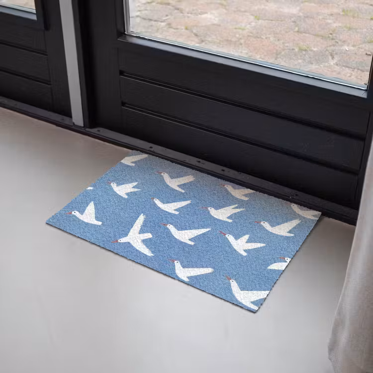 Vogels - Wit - Patroon Deurmat klein -sfeer2