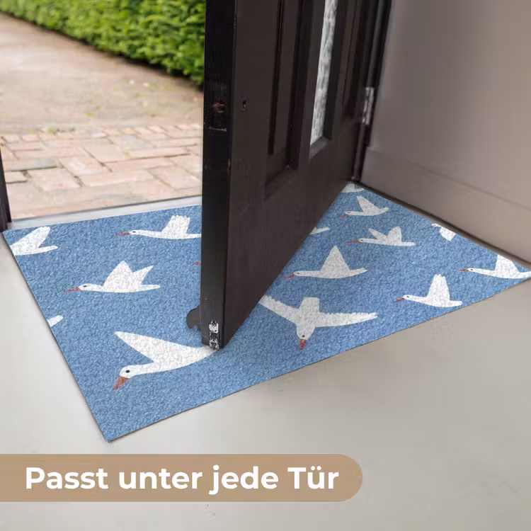 Vogels - Wit - Patroon Deurmat klein -USP_DE