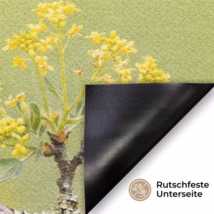 Vogel - Tak - Natuur - Kleurrijk Deurmat klein -antislip_DE