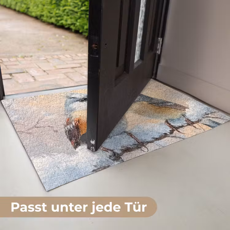Vogels - Tak - Winter - Sneeuw Deurmat klein -USP_DE