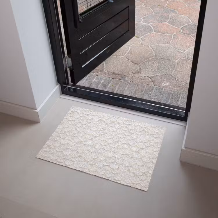 Schubben - Wit - Elegant Deurmat klein 898 -sfeer5