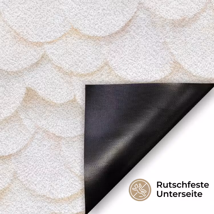 Schubben - Wit - Elegant Deurmat klein 898 -antislip_DE