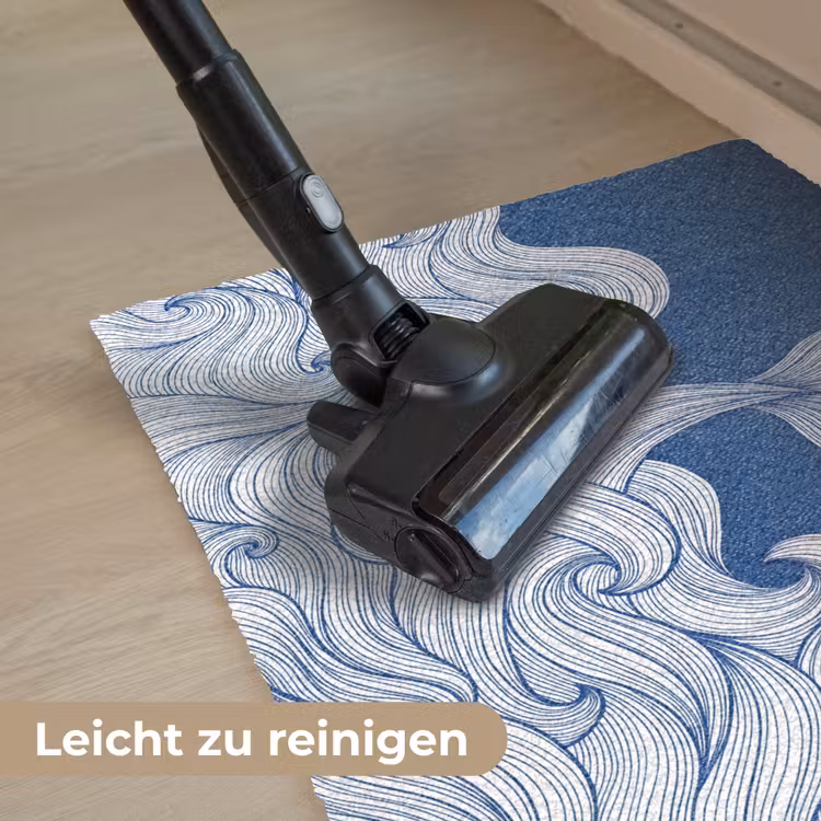 Walvis - Staart - Golven - Lijntekening - Blauw Deurmat klein -reinigen_DE