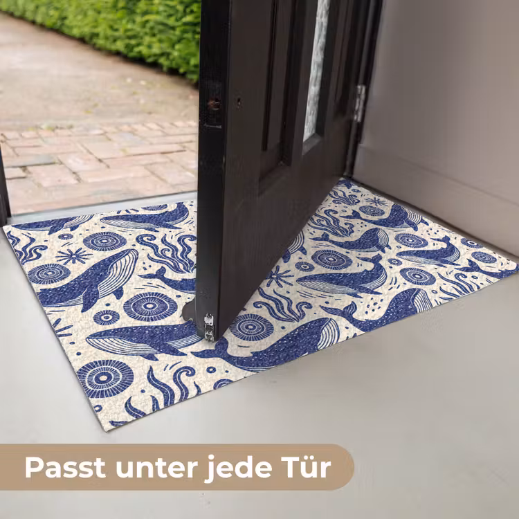 Walvis - Onderwater - Dieren - Abstract - Blauw Deurmat klein -USP_DE