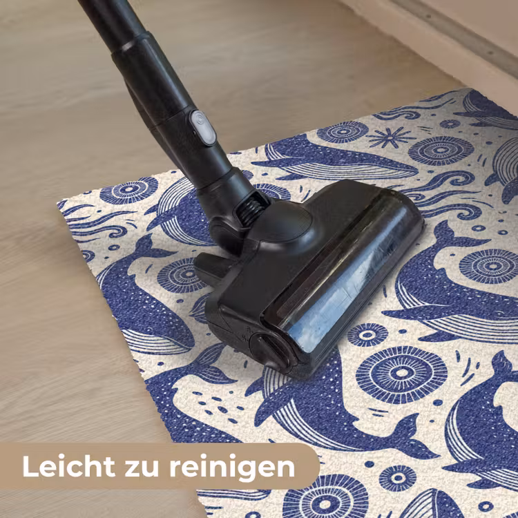 Walvis - Onderwater - Dieren - Abstract - Blauw Deurmat klein -reinigen_DE