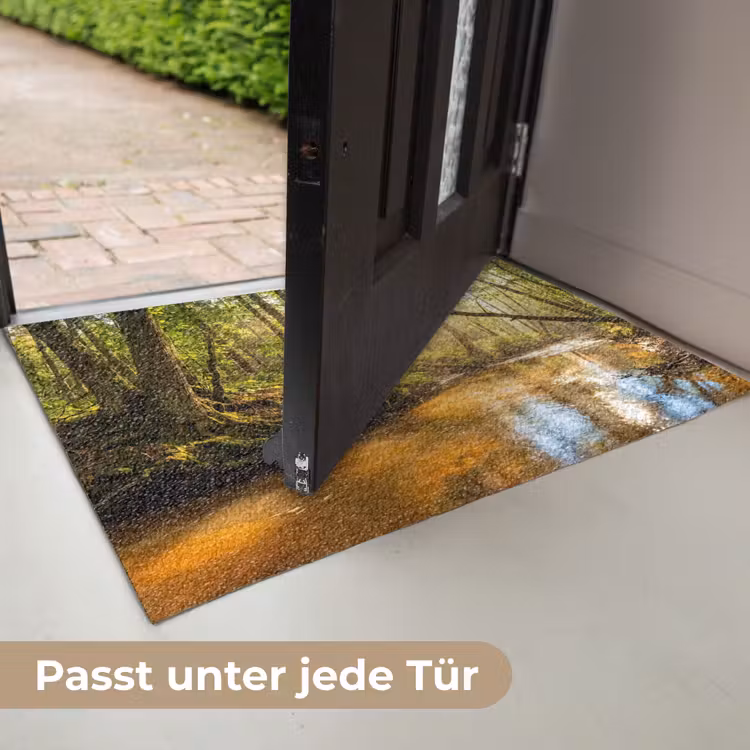 Bos - Beek - Zonlicht - Natuur - Groen Deurmat klein -USP_DE