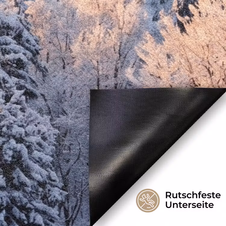 Bos - Bergen - Goud - Winter - Warm Deurmat klein -antislip_DE