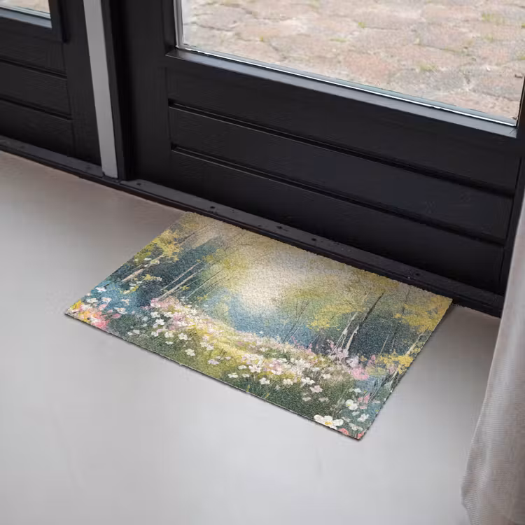 Bos - Schilderstijl - Kleurrijk Deurmat klein -sfeer2