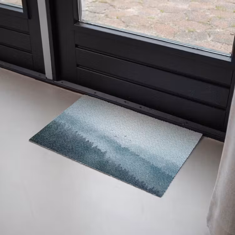 Bos - Mist - Vogels - Natuur - Groen Deurmat klein -sfeer2