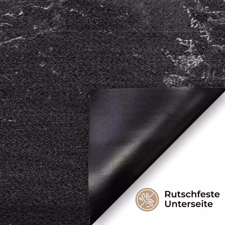 Bos - Mist - Winter - Monochroom - Natuur Deurmat klein -antislip_DE