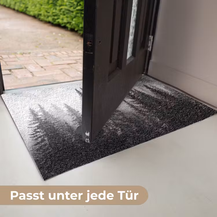 Bos - Mist - Winter - Monochroom - Natuur Deurmat klein -USP_DE