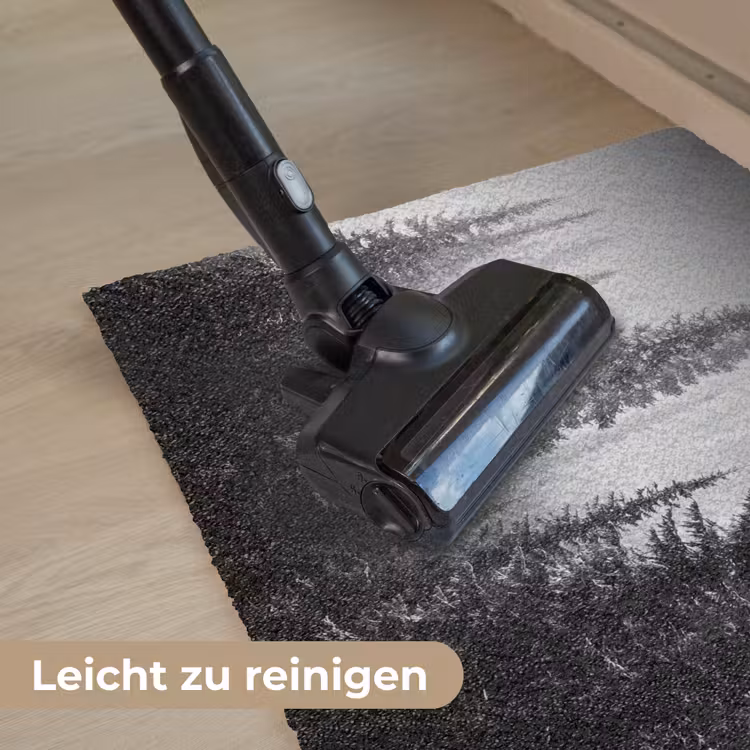 Bos - Mist - Winter - Monochroom - Natuur Deurmat klein -reinigen_DE