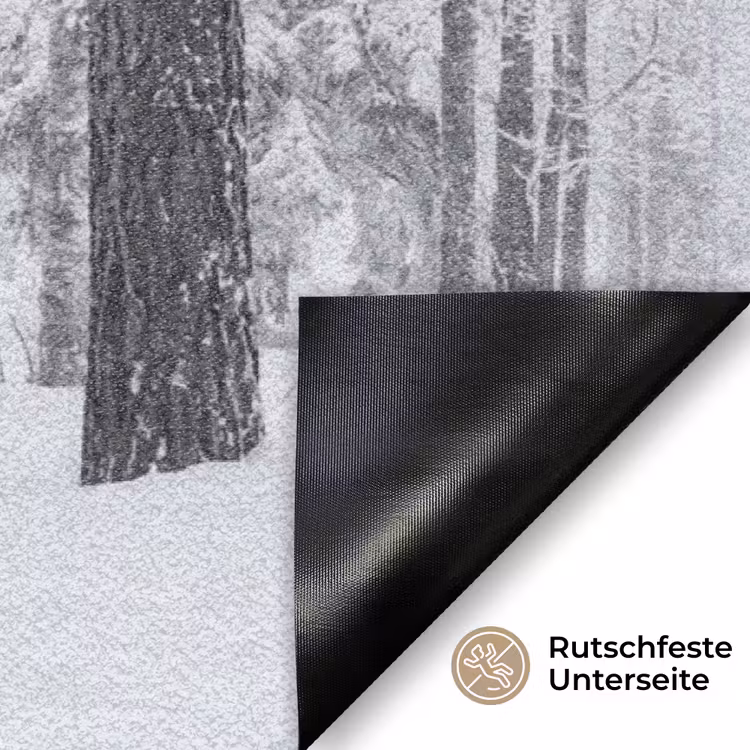 Bos - Sneeuw - Pad - Winter - Stilte Deurmat klein -antislip_DE