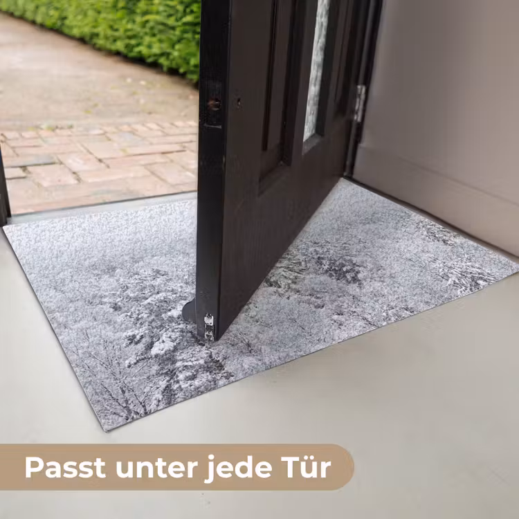 Bos - Sneeuw - Winter - Natuur - Wit Deurmat klein -USP_DE