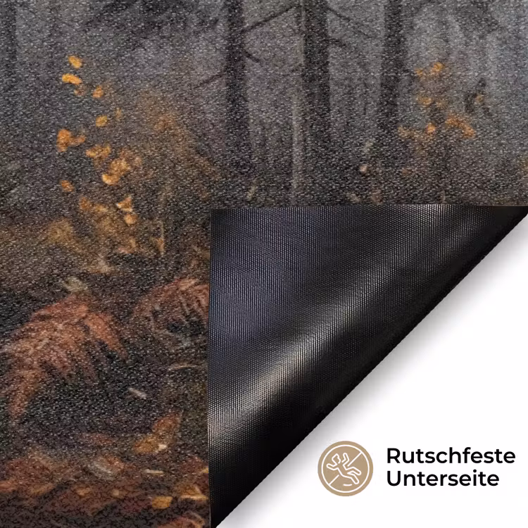 Bospad - Herfstbladeren - Natuur - Schilderachtig - Oranje Deurmat klein -antislip_DE