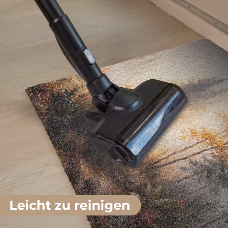 Bospad - Herfstbladeren - Natuur - Schilderachtig - Oranje Deurmat klein -reinigen_DE