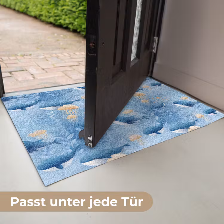 Walvissen - Oceaan - Blauw Deurmat klein 898 -USP_DE