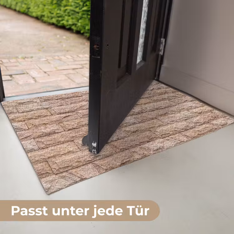 Muur - Steen - Ruw - Textuur - Beige Deurmat klein -USP_DE