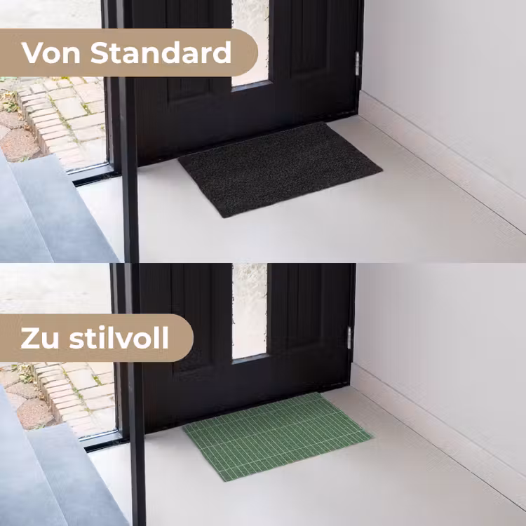 Wandtegel - Verticaal - Donkergroen Deurmat klein 898 -voor-na_DE