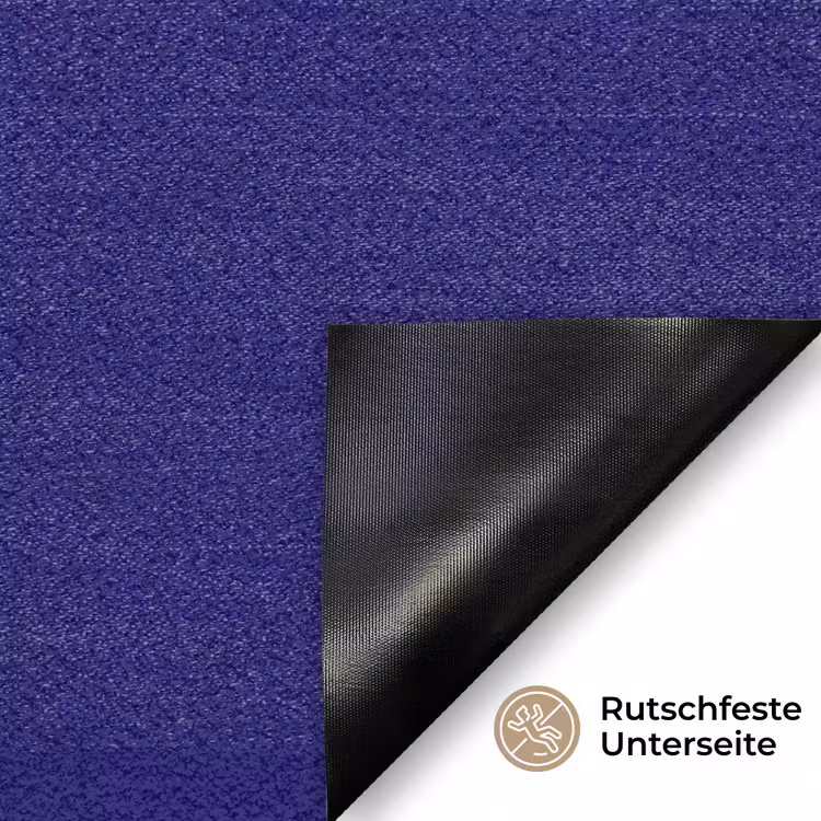 Why not - Blauw - Handgeschreven Deurmat klein -antislip_DE