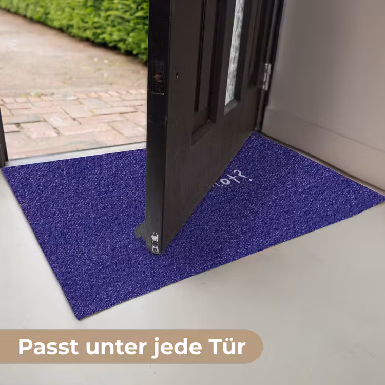 Why not - Blauw - Handgeschreven Deurmat klein -USP_DE