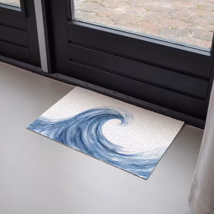 Water - Beweging - Natuur - Modern - Blauw Deurmat klein -sfeer2