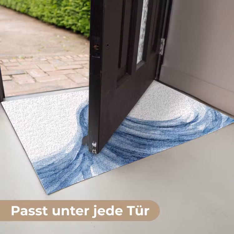 Water - Beweging - Natuur - Modern - Blauw Deurmat klein -USP_DE