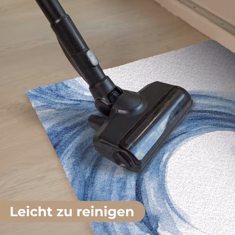Water - Beweging - Natuur - Modern - Blauw Deurmat klein -reinigen_DE