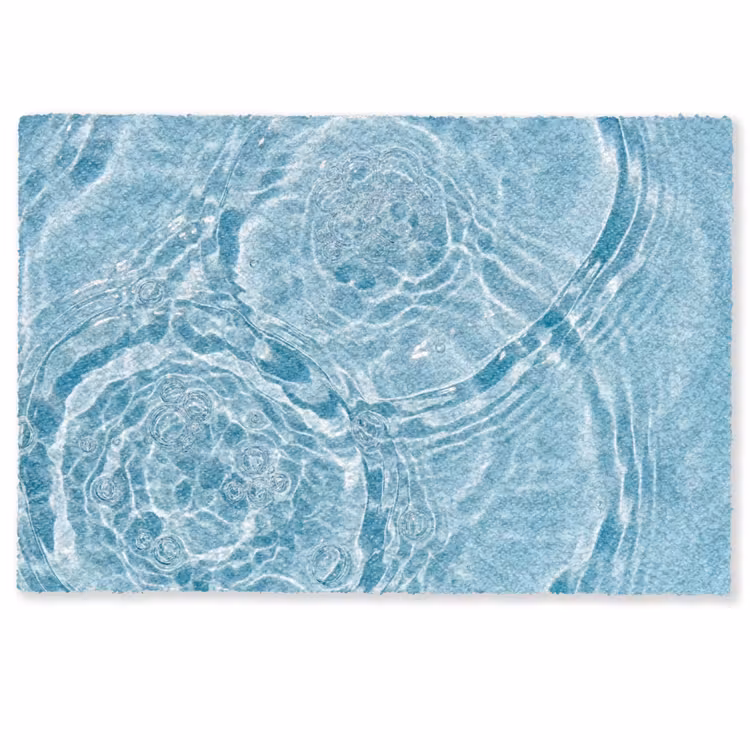 Water - Blauw - bubbels Deurmat klein -zkaufland3d