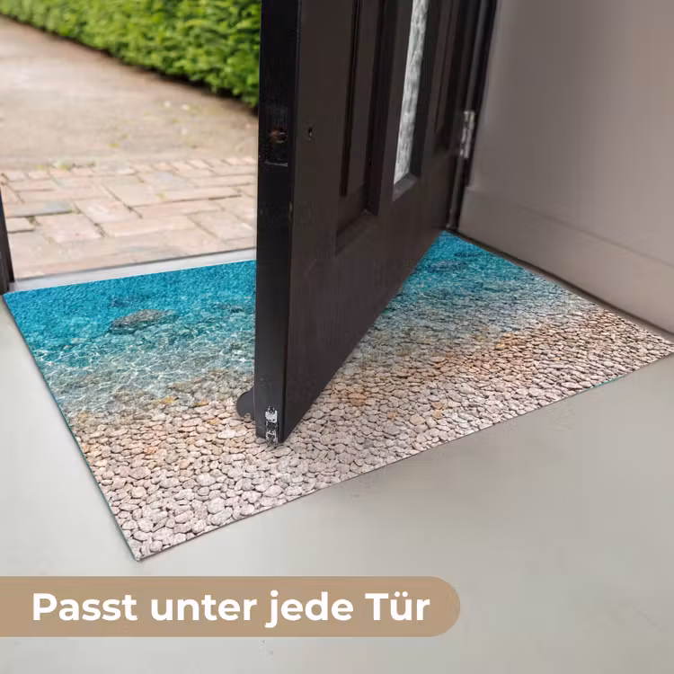 Water - Kiezels - Natuur - Levendig - Turkoois Deurmat klein -USP_DE