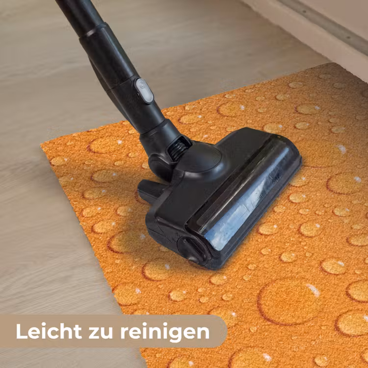 Water - Druppels - Oranje Deurmat klein -reinigen_DE