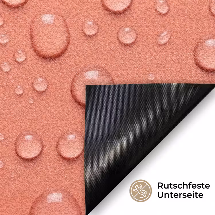 Water - Druppels - Roze Deurmat klein -antislip_DE