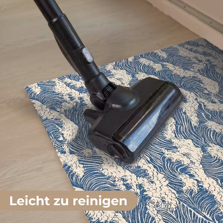 Golven - Klassiek - Blauw Deurmat klein 898 -reinigen_DE