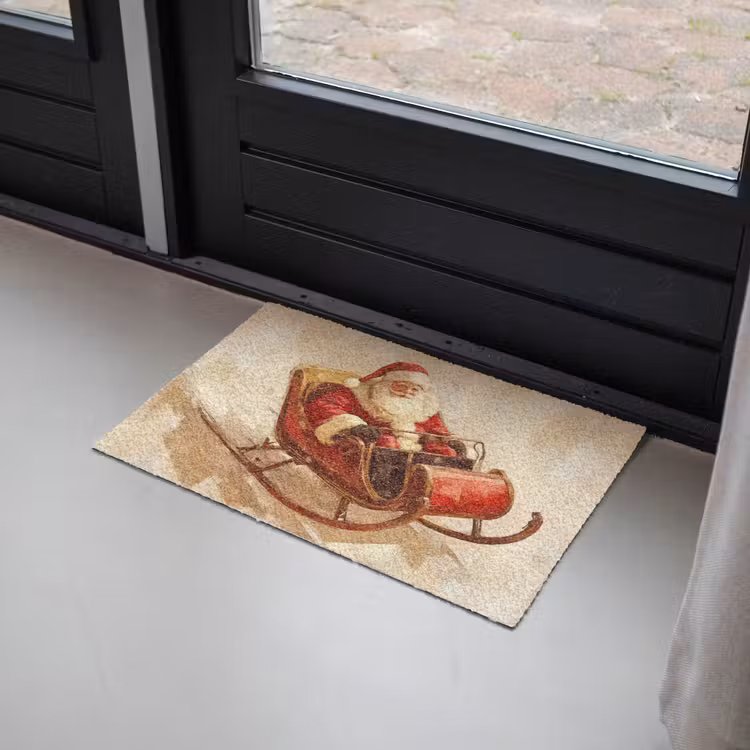 Kerst - Slee - Kerstman Deurmat klein -sfeer2