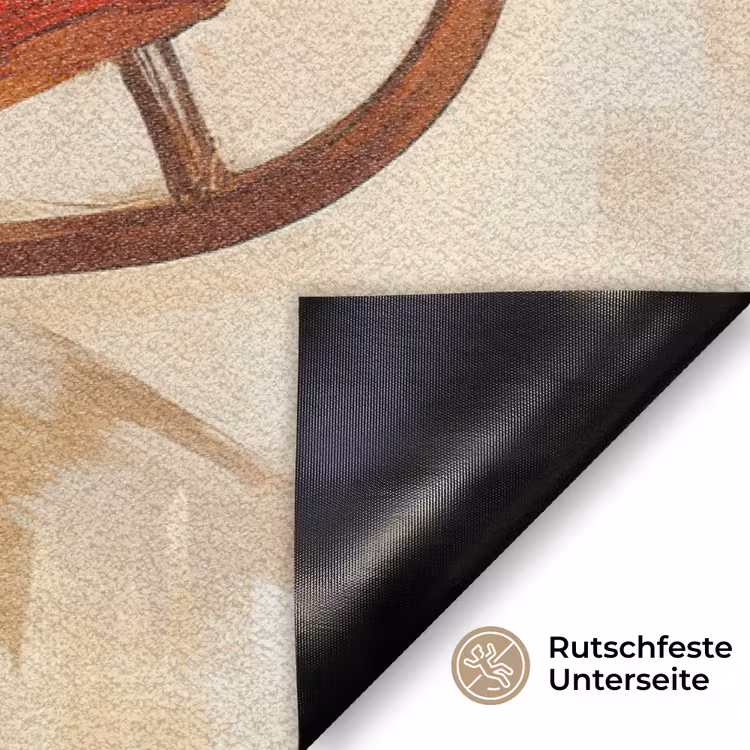 Kerst - Slee - Kerstman Deurmat klein -antislip_DE
