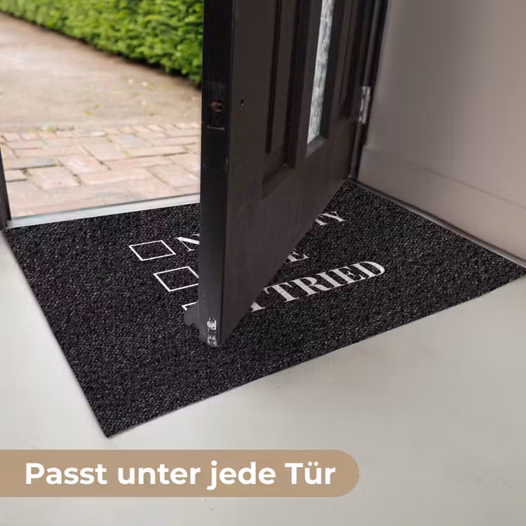 Kerst - Zwart - Wit - Quote - Grappig Deurmat klein -USP_DE