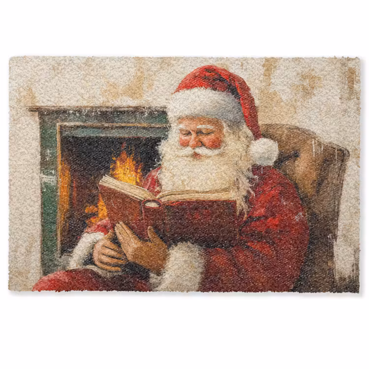Kerst - Kerstman - Winter - Open Haard Deurmat klein -zkaufland3d