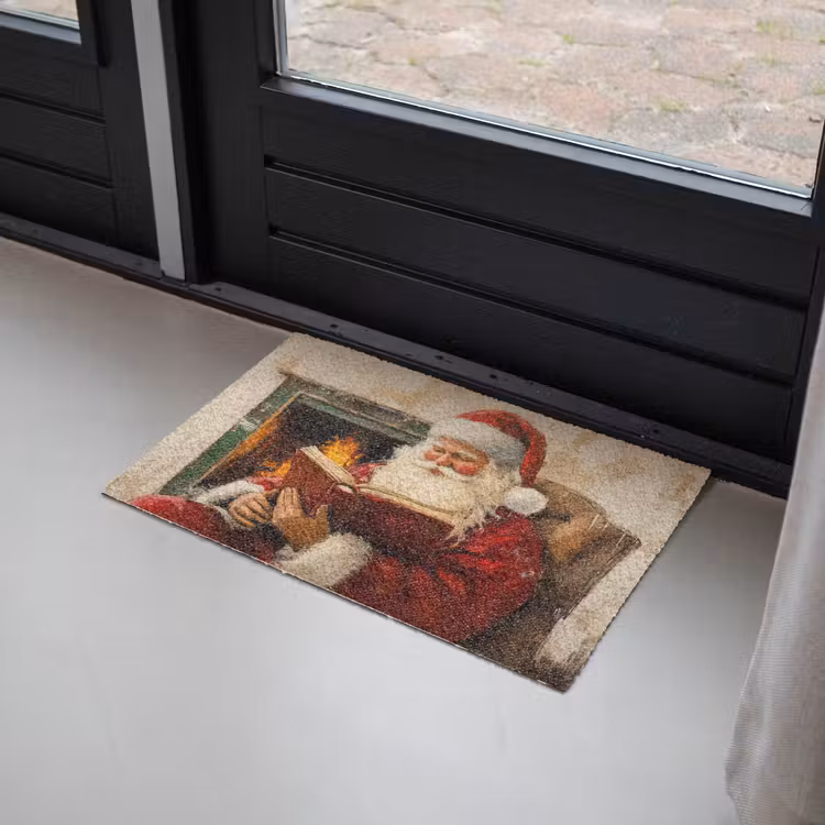 Kerst - Kerstman - Winter - Open Haard Deurmat klein -sfeer2
