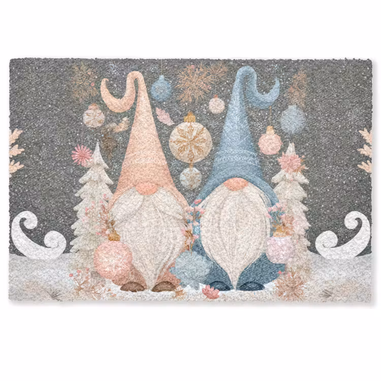 Kerst - Gnomen - Pastel Deurmat klein -zkaufland3d