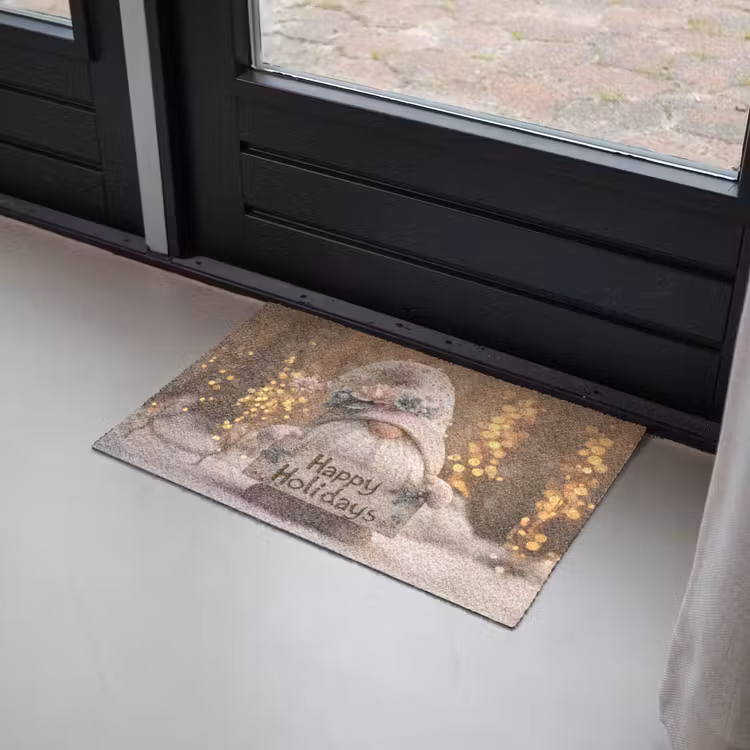 Kerst - Gnome - Bord - Kleurrijk Deurmat klein -sfeer2