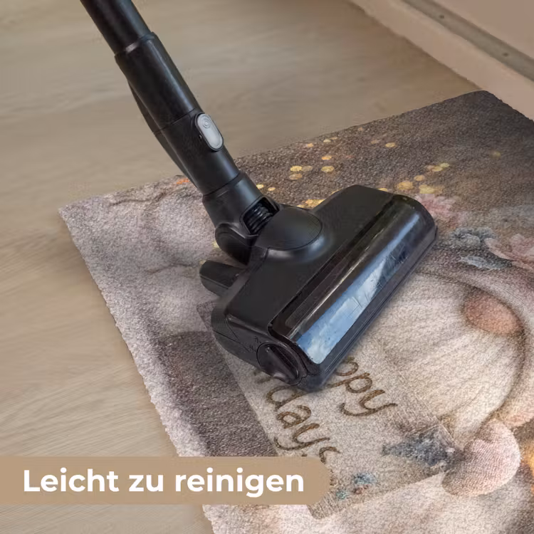 Kerst - Gnome - Bord - Kleurrijk Deurmat klein -reinigen_DE