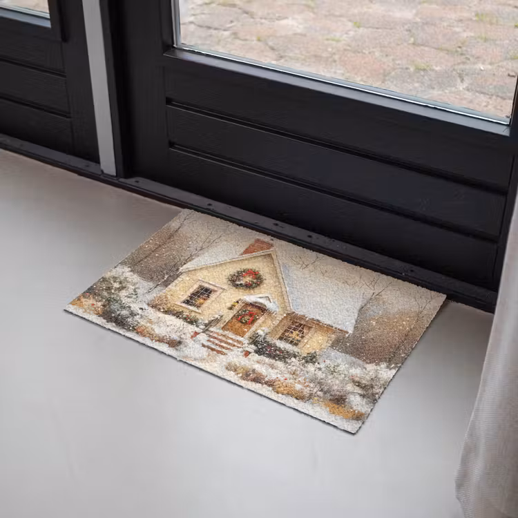 Kerst - Huis - Winter - Sneeuw Deurmat klein -sfeer2