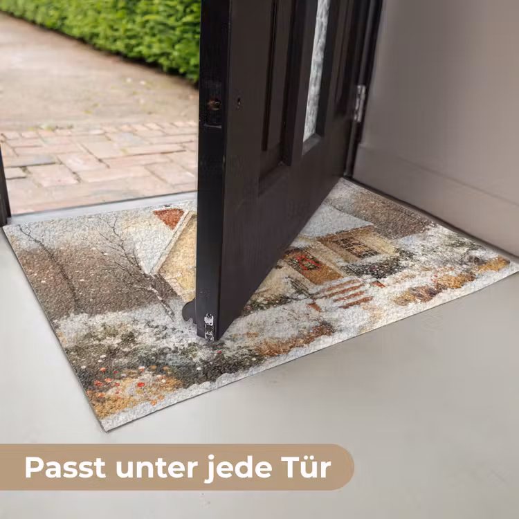 Kerst - Huis - Winter - Sneeuw Deurmat klein -USP_DE